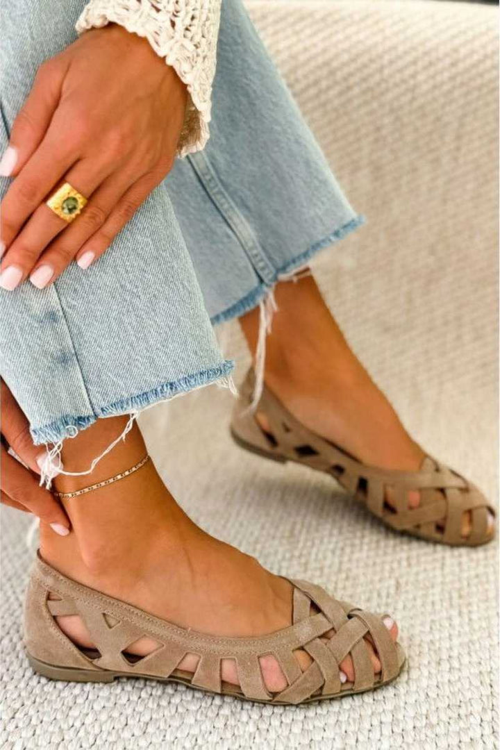 Alice - Woven Crisscross Sandals