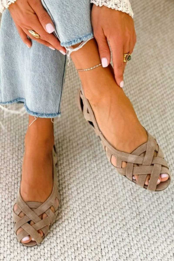 Alice - Woven Crisscross Sandals