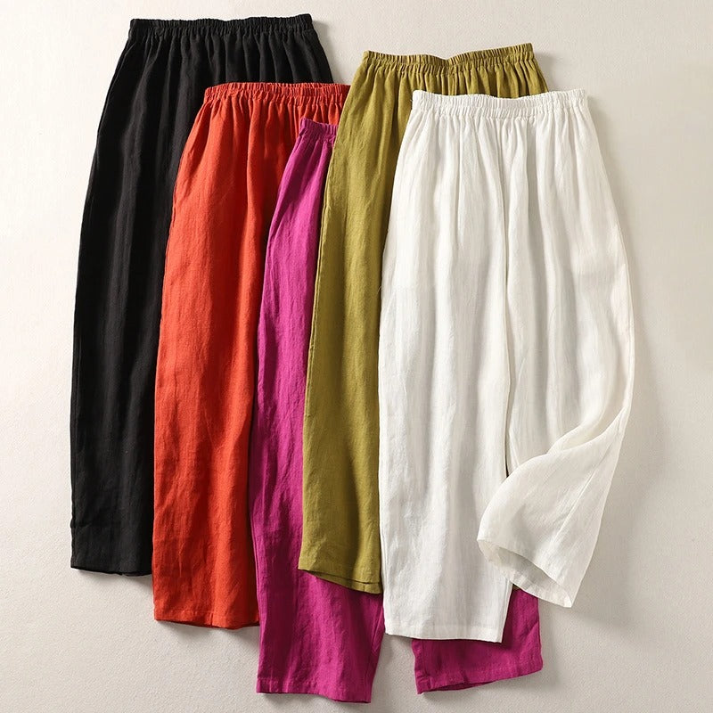Jools - Comfortable Fluid Pants in Pink