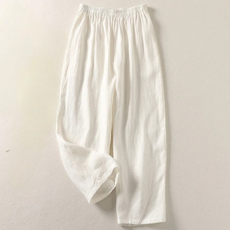 Jools - Comfortable Fluid Pants in Olive