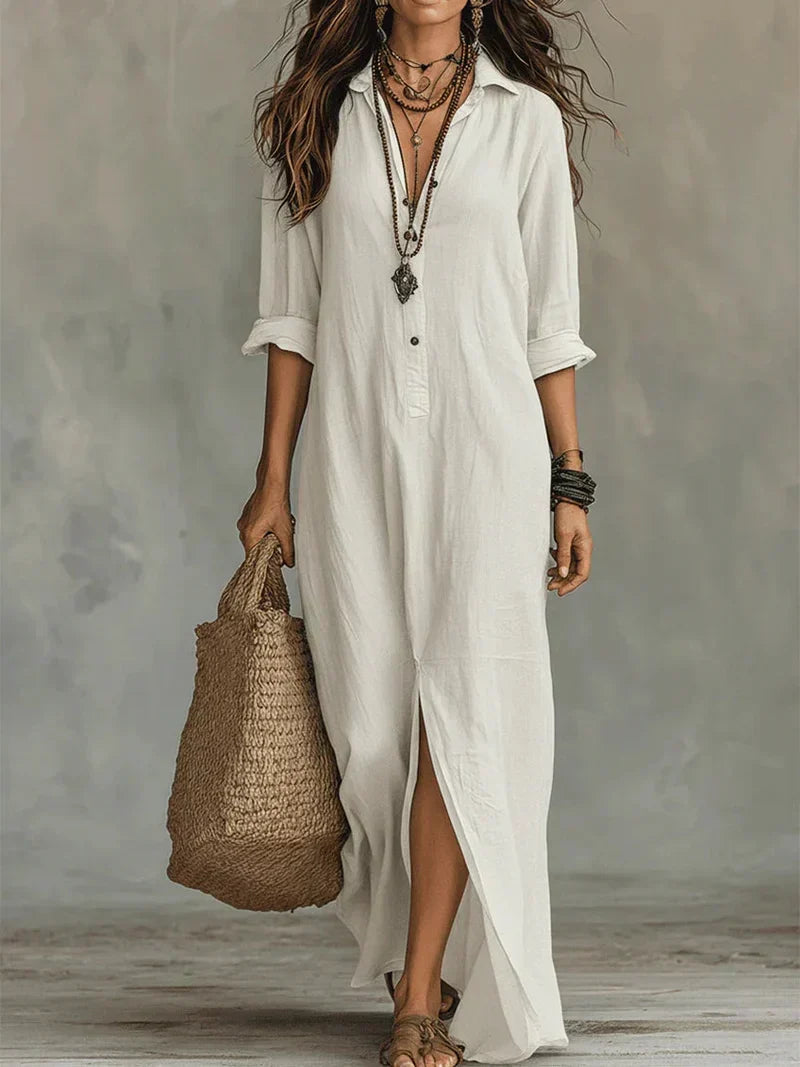 Laura - Linen Maxi Dress