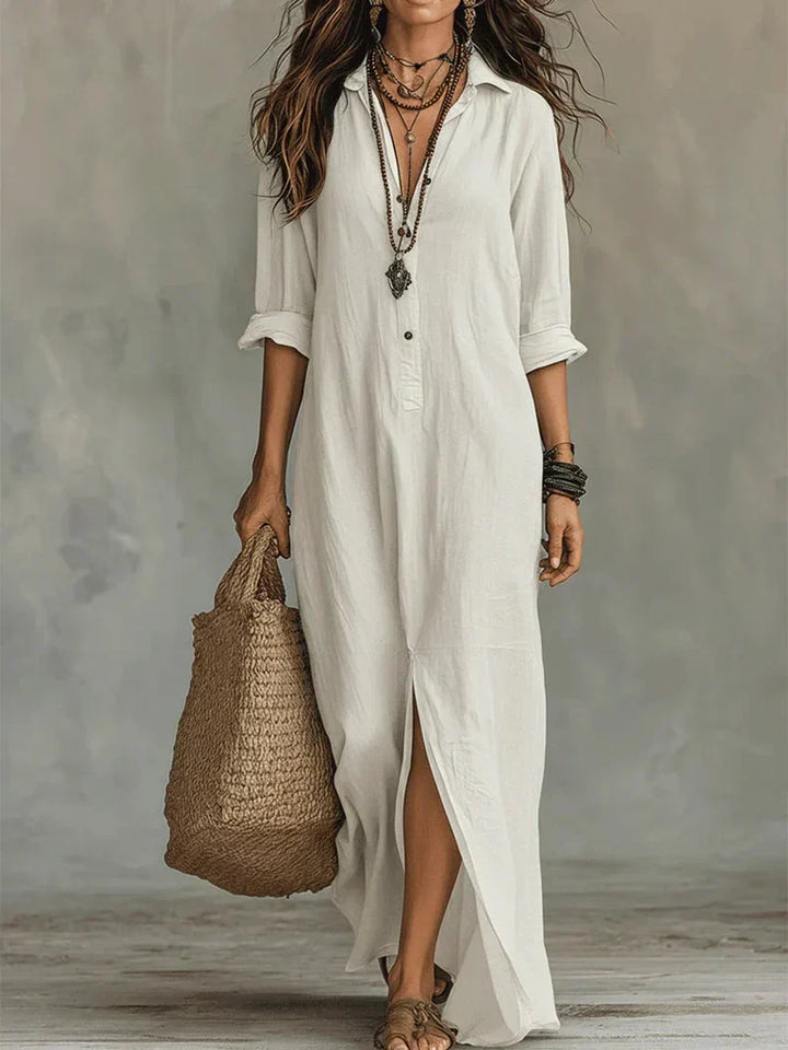 Laura - Linen Maxi Dress