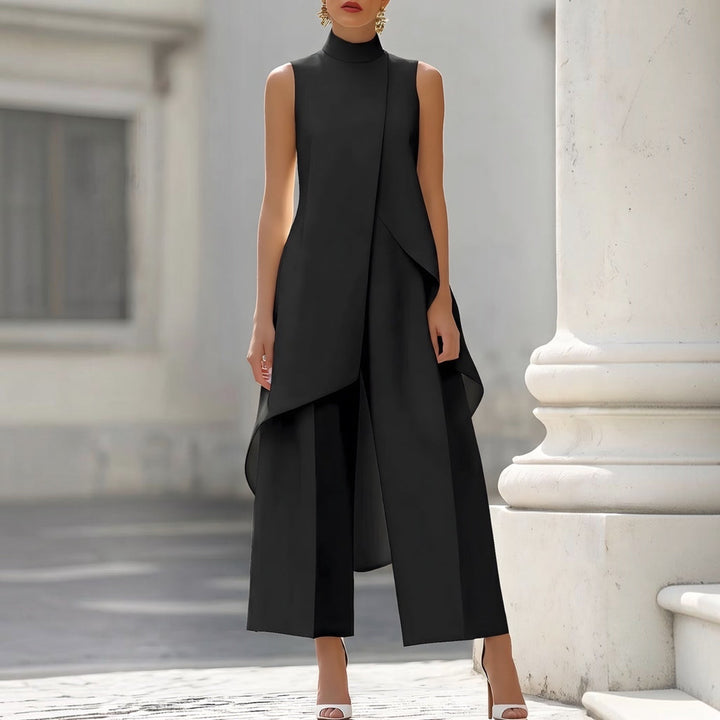 Carolyn Wide-Leg Jumpsuit in Sky Blue, styled
