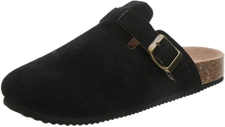 Riley suede ergonomic clogs product packaging
