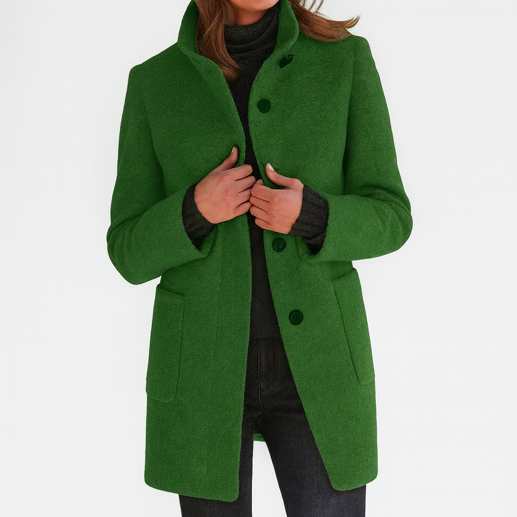 Josephine wool-blend coat, back view