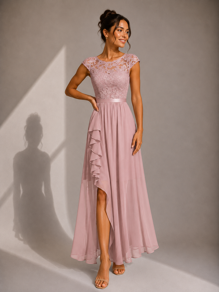 Barbara Maxi Dress by W &amp; B, front view full length
