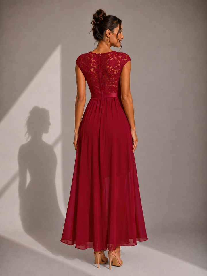 Barbara Maxi Dress styled with accessories for evening