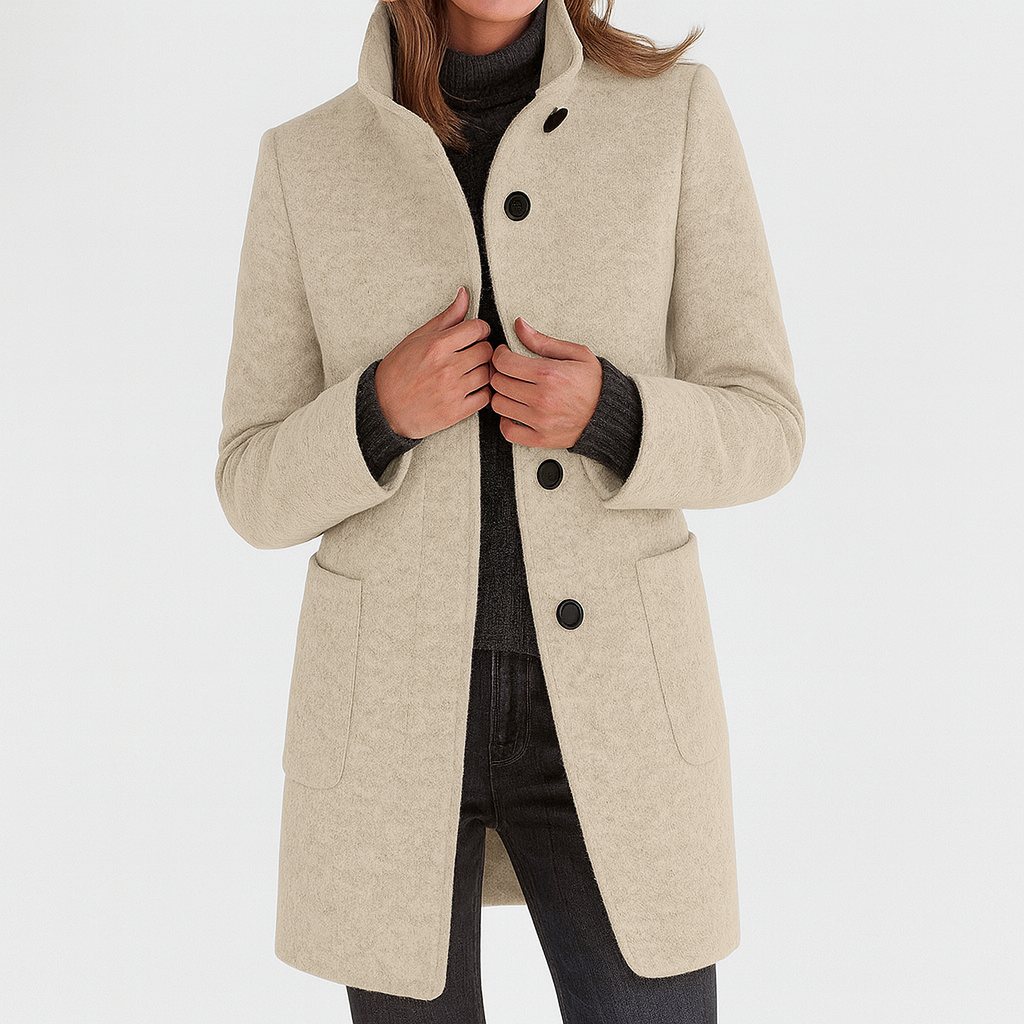 Josephine wool-blend coat, three-quarter view