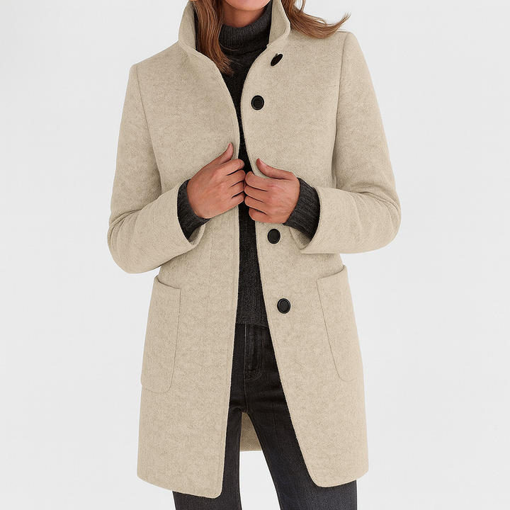 Josephine wool-blend coat, three-quarter view