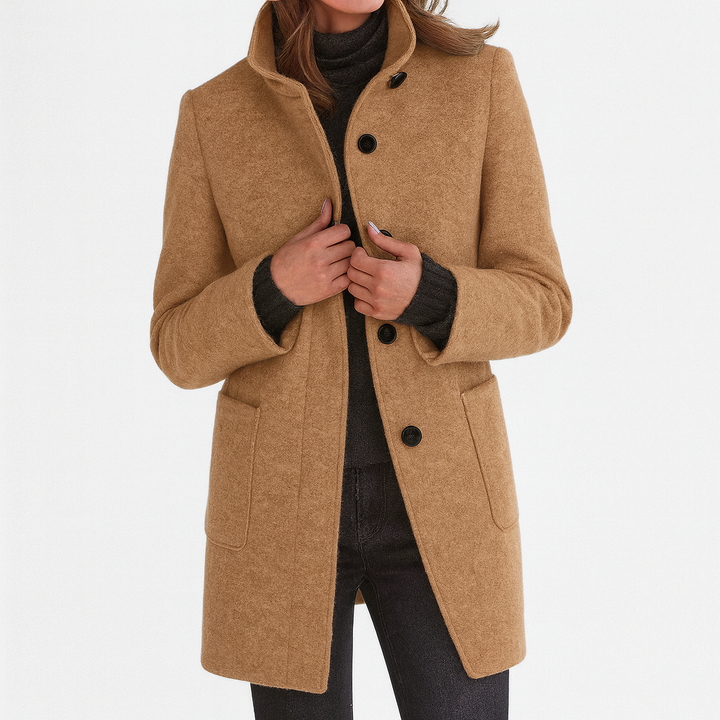 Josephine wool-blend coat, styled outfit view