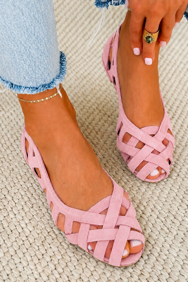 Alice - Woven Crisscross Sandals