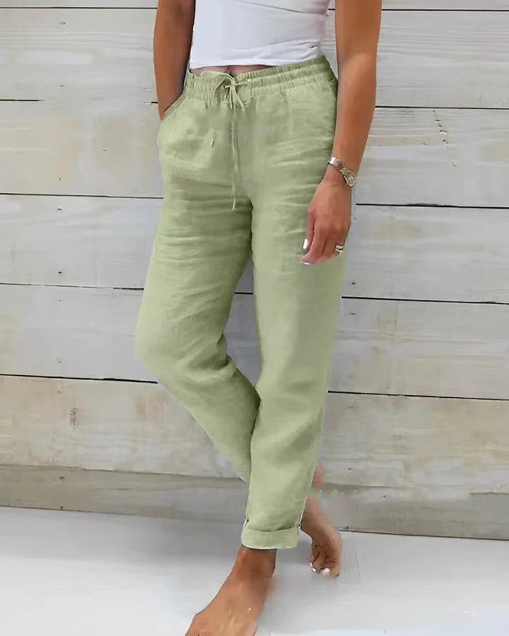 Claire - Sleek Comfort Trousers in Khaki