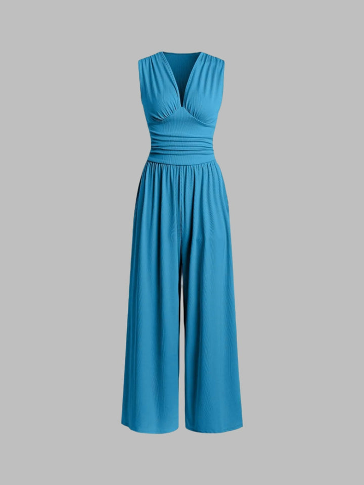 Ruby - Chic Sleeveless Wide-Leg Jumpsuit