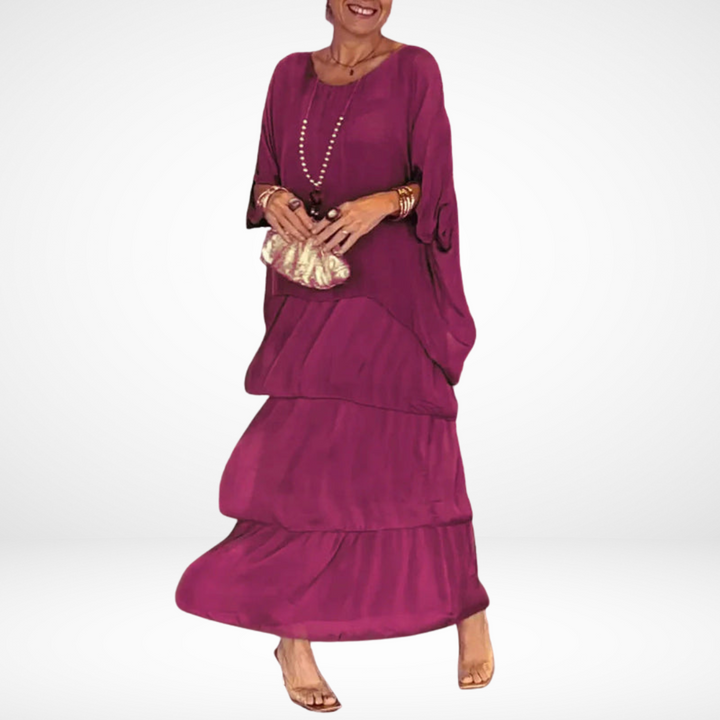 Hylda - Artistic Loose Maxi Dress in Black