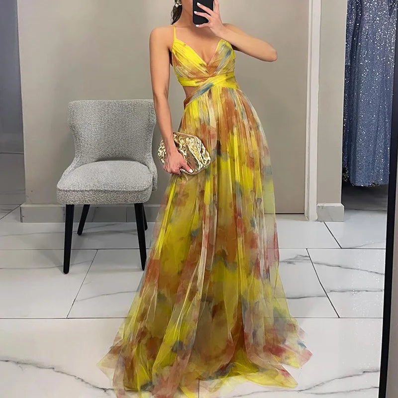 Sadie - Floral Maxi Dress in Purple