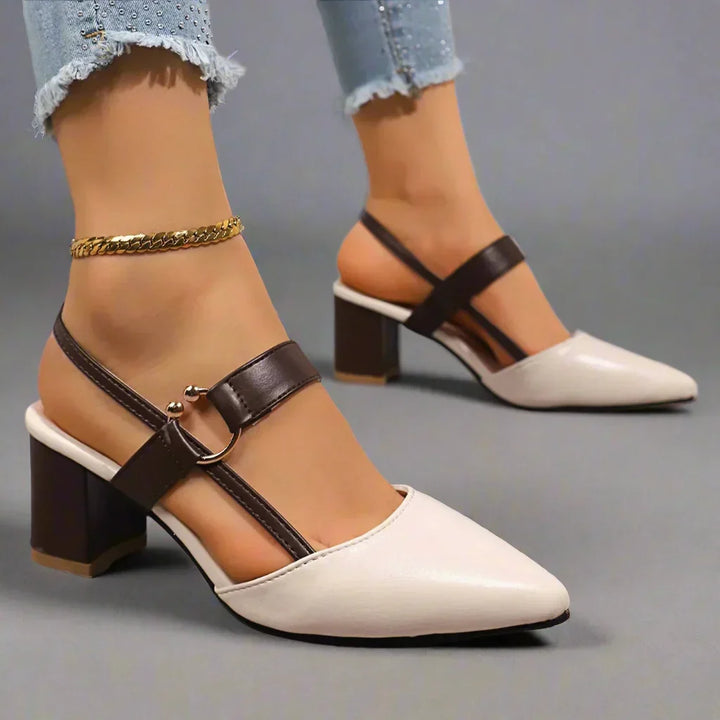 Kendra - Grace Leather Heels in Black
