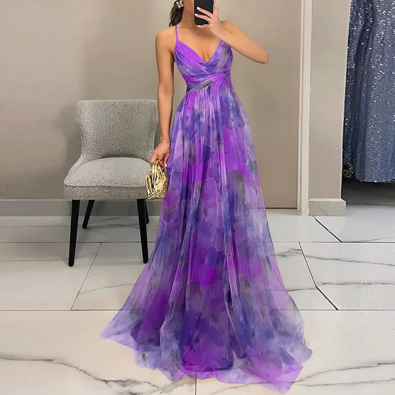 Sadie - Floral Maxi Dress in Green