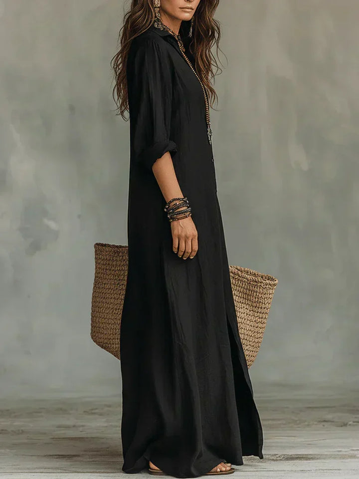 Laura - Linen Maxi Dress