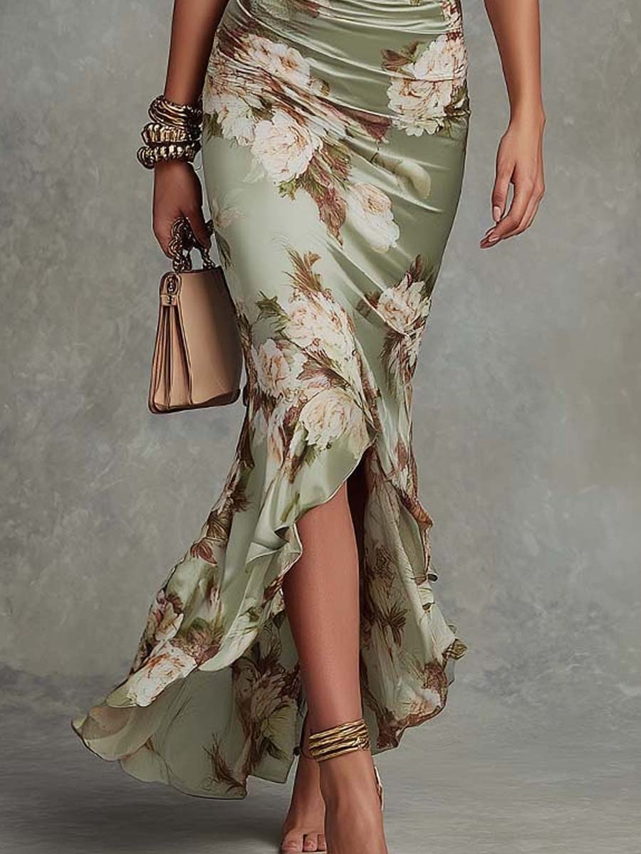 Courtney - Elegant Floral Wrap Dress