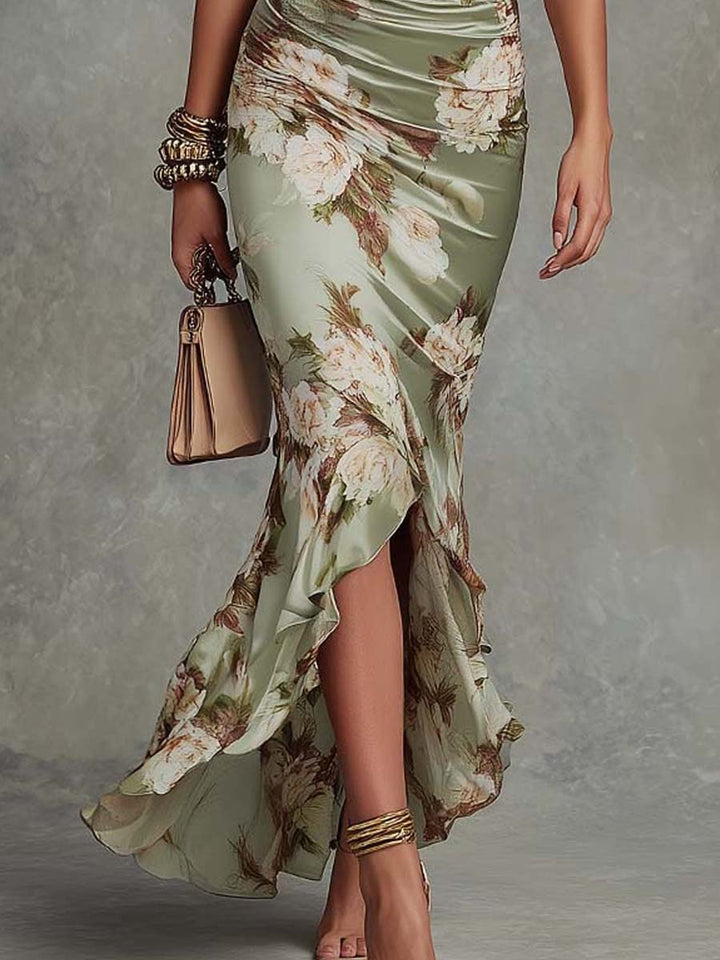 Courtney - Elegant Floral Wrap Dress