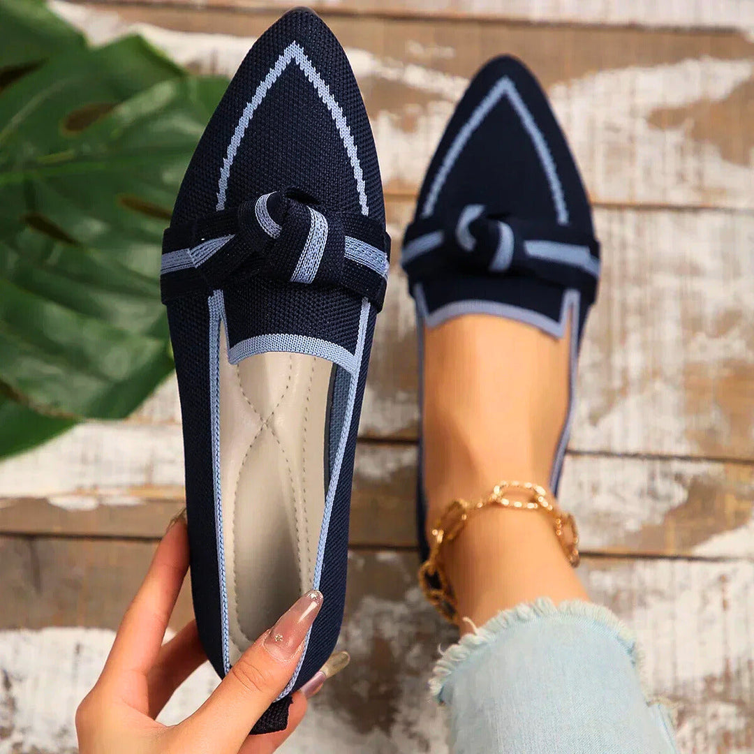 Valentina - Premium Knit Flats in Brown