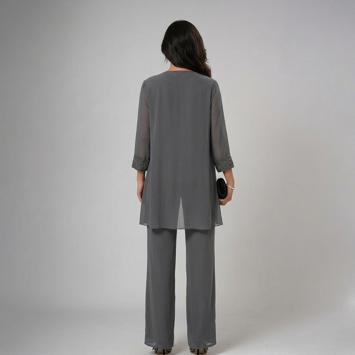 Ivy - Elegant Three-Piece Set in Grey