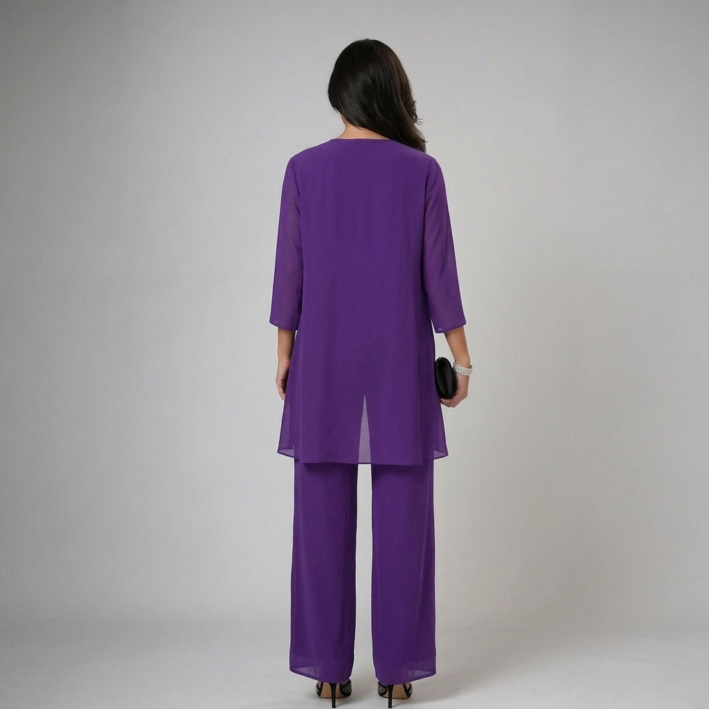 Ivy - Elegant Three-Piece Set in Purple