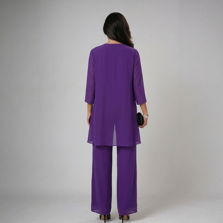 Ivy - Elegant Three-Piece Set in Purple