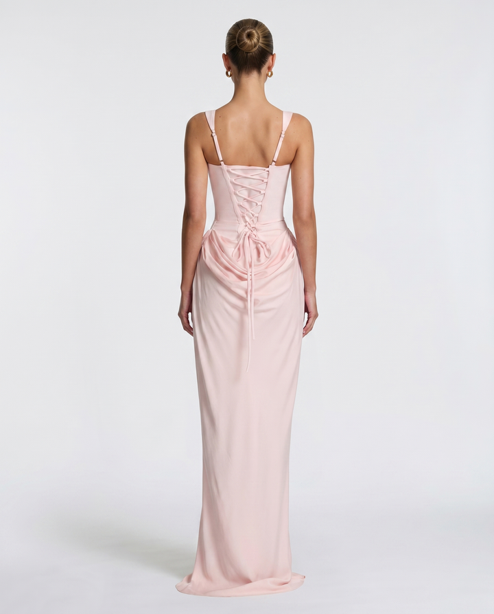Aurora - Elegant Maxi Dress in Burgundy