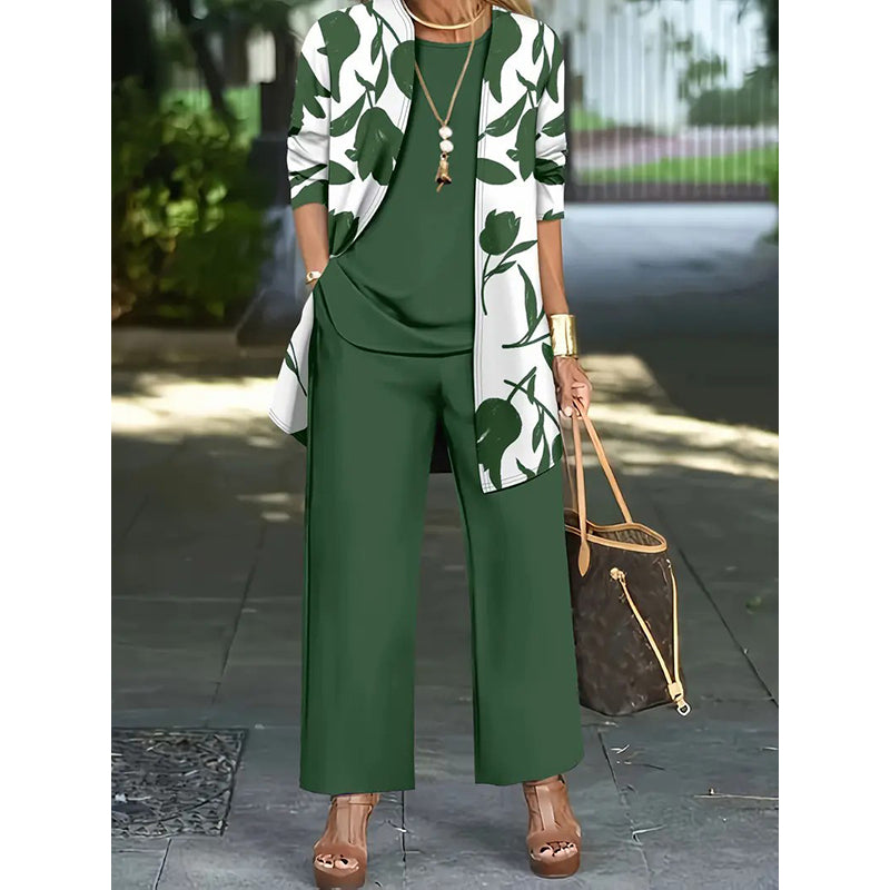 Haley - Elegant Three-Piece Floral Set