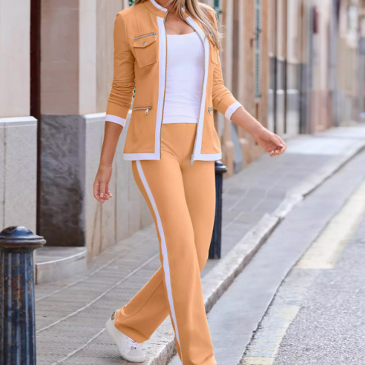 Estelle color-block tracksuit set, back view