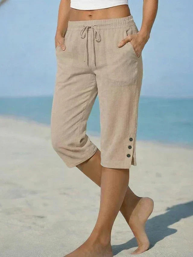 Lorraine comfort-waist capri pants, front view